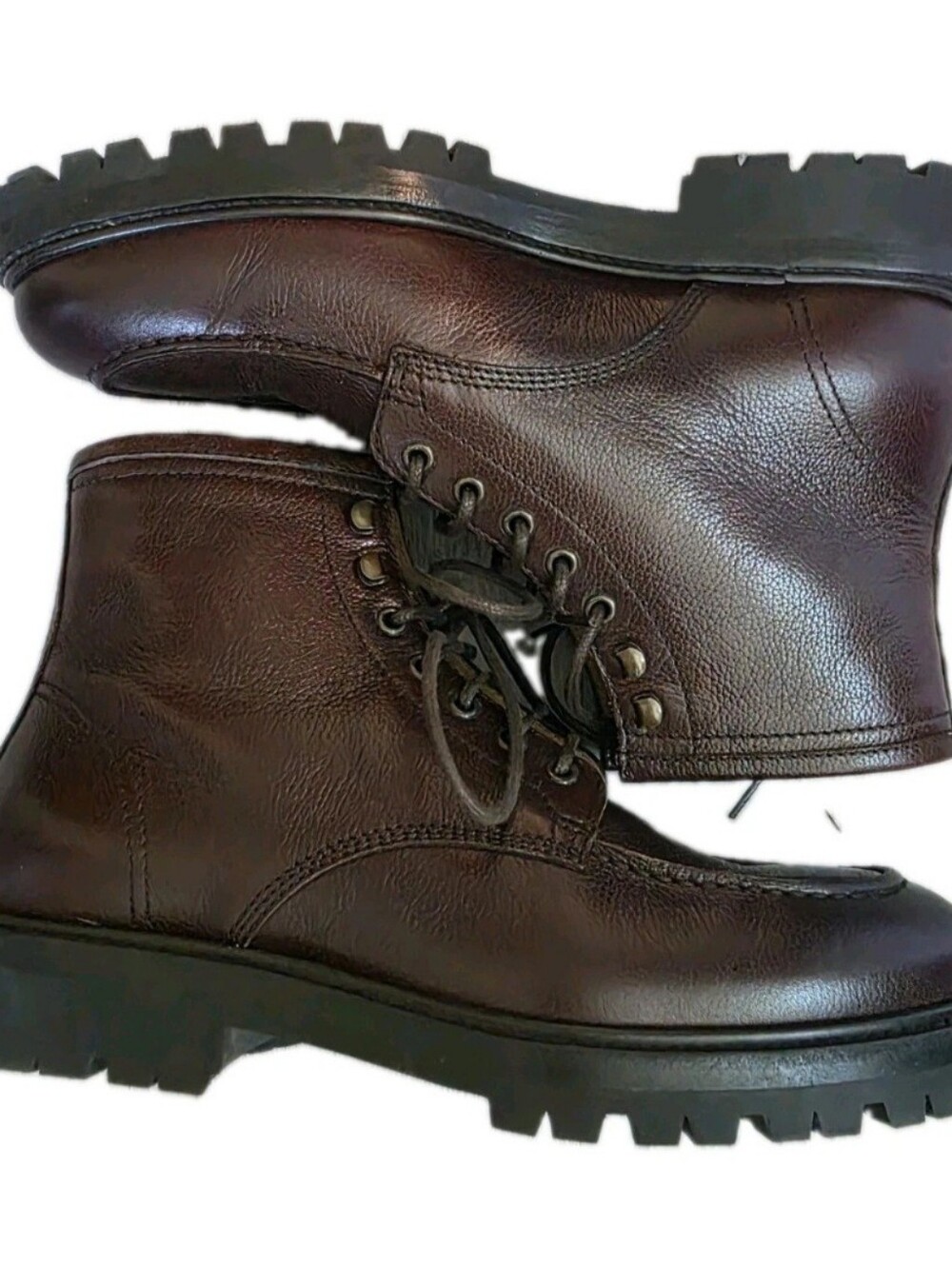 Mens Brunello Cucinelli Brown Pebble Leather Boots Size 42 US Size 9